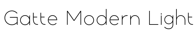 Gatte Modern Light Font Image