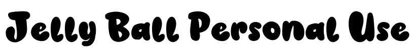 Jelly Ball Personal Use Font Image