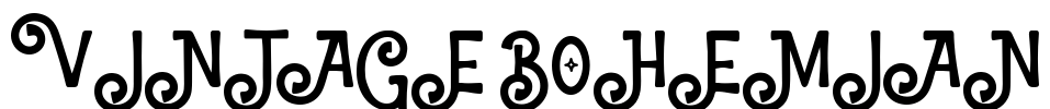 VINTAGE BOHEMIAN Font Image