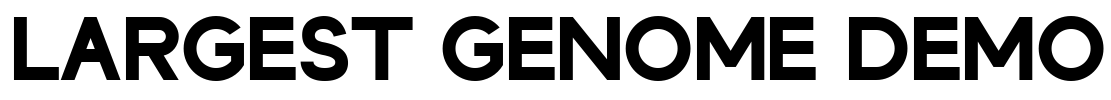 LARGEST GENOME DEMO Font Image