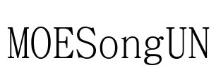 MOESongUN Font Image