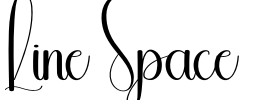 Line Space Font Image