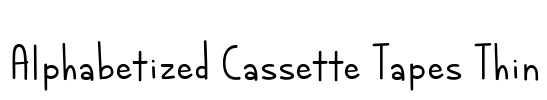 Alphabetized Cassette Tapes Thin Font Image