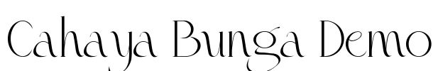 Cahaya Bunga Demo Font Image