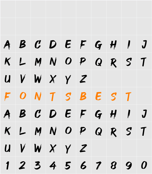 GOOD BRUSH Character Map