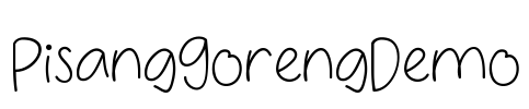 PisangGorengDemo Font Image