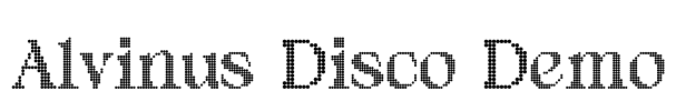 Alvinus Disco Demo Font Image