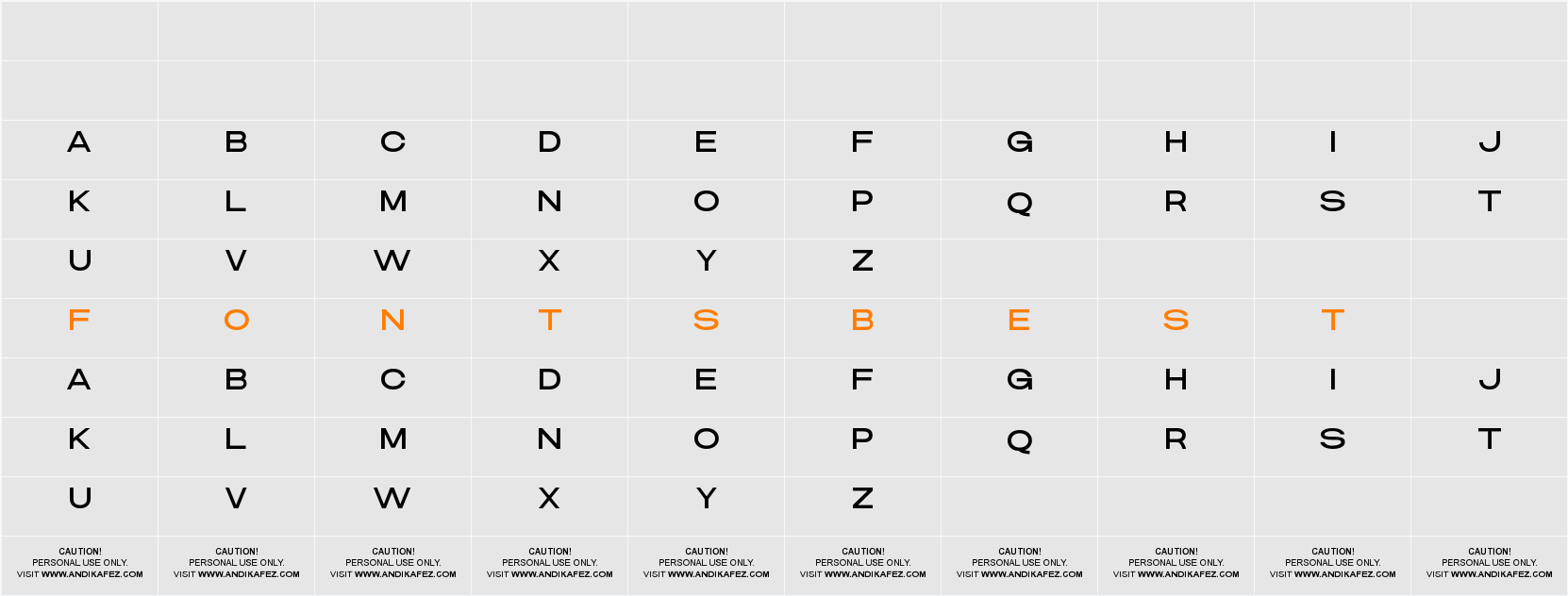 DANSON Character Map