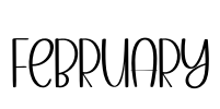 February Font Image
