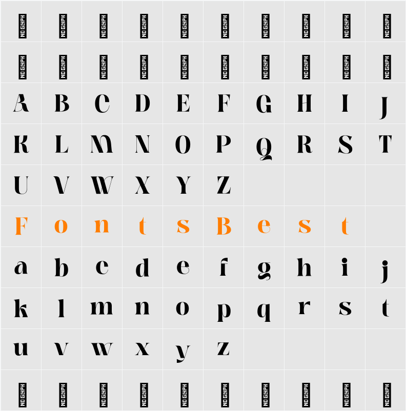 Murqas Sm Condensed Character Map