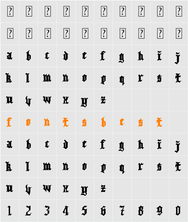 Super Dark Castle Character Map