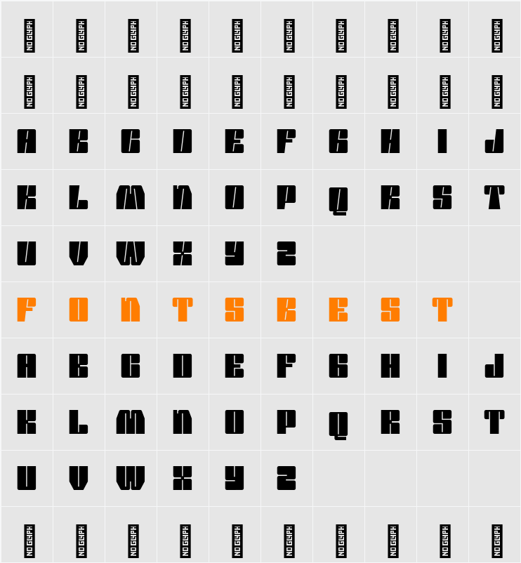 Modern Techno - Demo Version Character Map