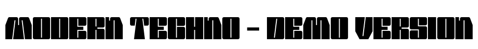 Modern Techno - Demo Version Font Image