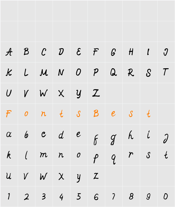 Ajieb Character Map