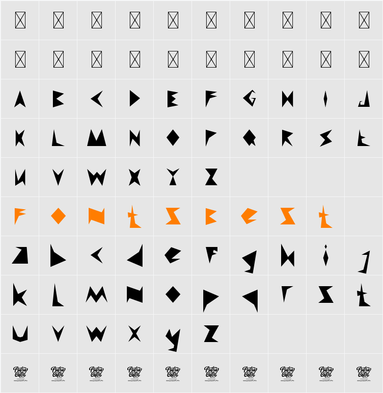 Abstract Style Character Map