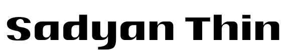 Sadyan Thin Font Image