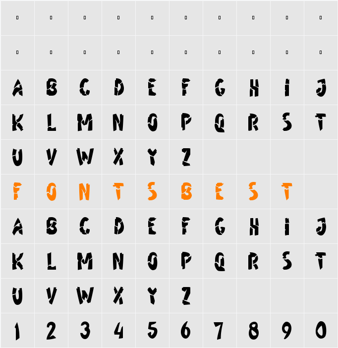 JDK Gratsch of Apana Character Map