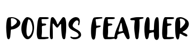 Poems Feather Font Image
