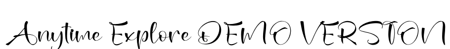 Anytime Explore DEMO VERSION Font Image