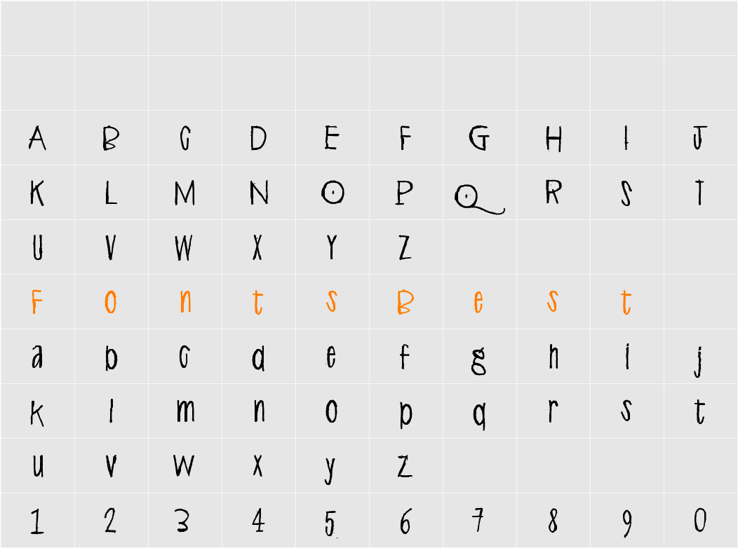 Alphabet Minus Eighty Character Map