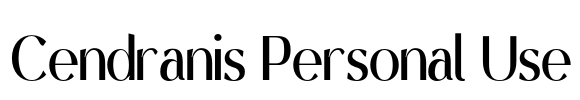 Cendranis Personal Use Font Image