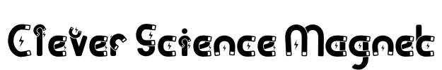 Clever Science Magnet Font Image