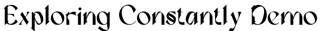 Exploring Constantly Demo Font Image