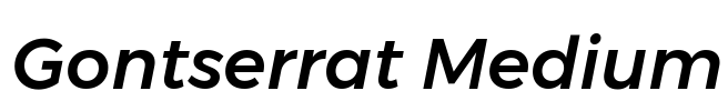 Gontserrat Medium Font Image