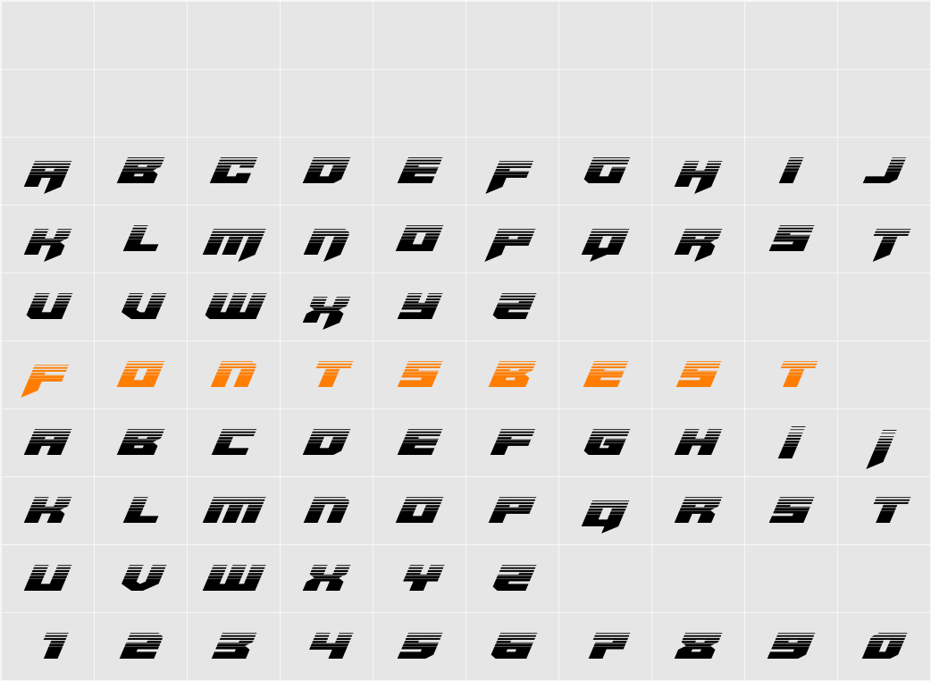 Bridge OFFicer Halftone Character Map