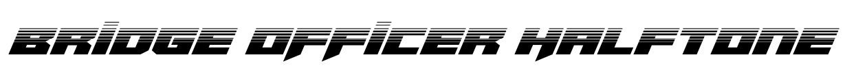 Bridge OFFicer Halftone Font Image