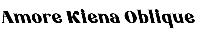 Amore Kiena Oblique Font Image