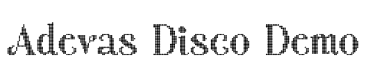 Adevas Disco Demo Font Image