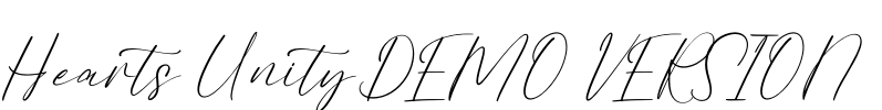 Hearts Unity DEMO VERSION Font Image