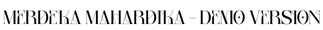 Merdeka Mahardika - Demo Version Font Image