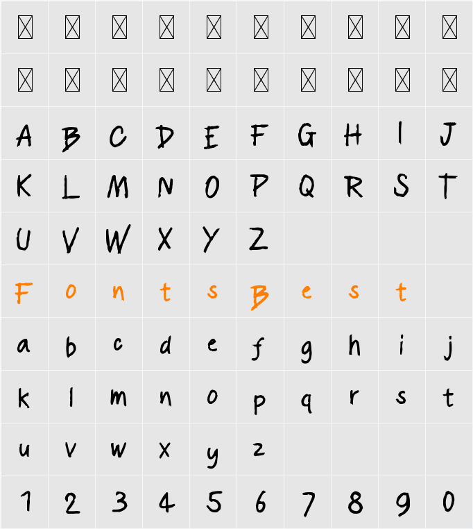 Vamsteino Character Map