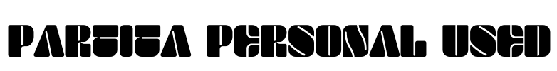 Partita Personal Used Font Image