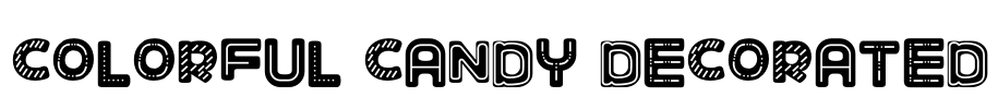COLORFUL CANDY DECORATED Font Image