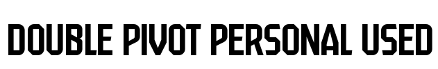 Double Pivot Personal Used Font Image