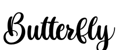 Butterfly Font Image