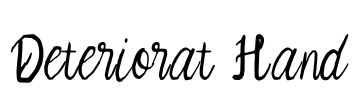 Deteriorat Hand Font Image
