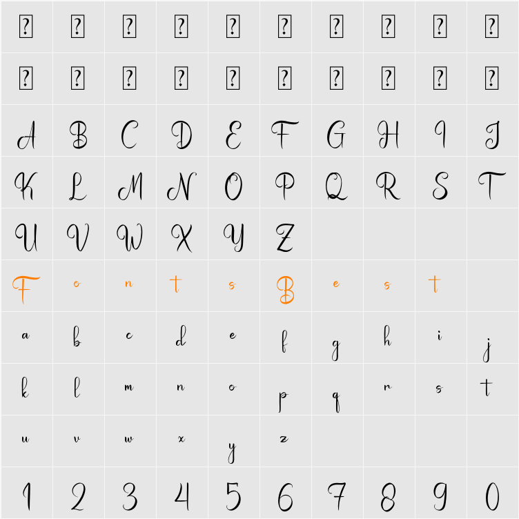 Famtehyo Character Map