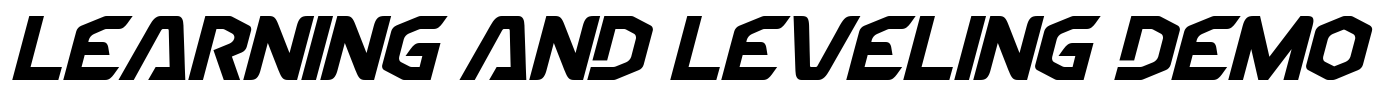 Learning and Leveling Demo Font Image