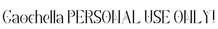 Caochella PERSONAL USE ONLY! Font Image