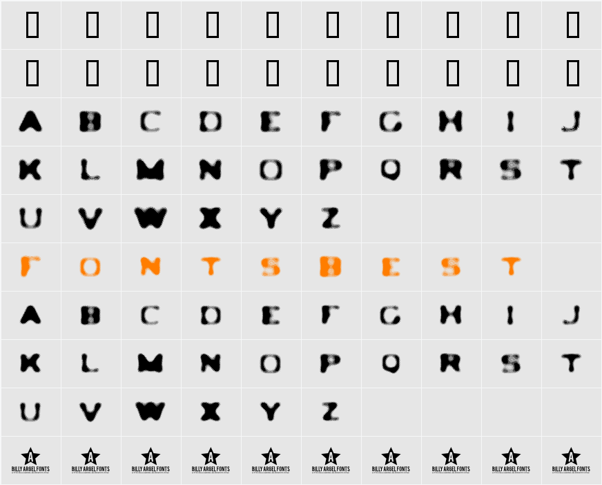 LEDLIGHT Character Map
