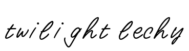twilight lechy Font Image
