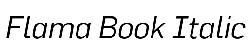 Flama Book Italic