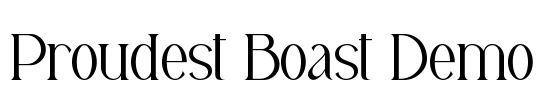 Proudest Boast Demo Font Image