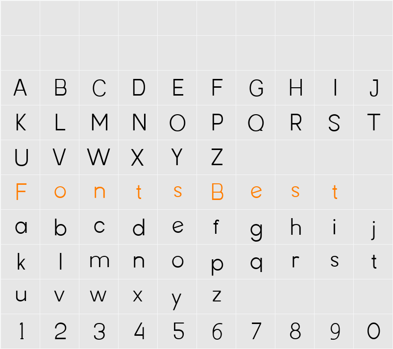 SAM GIMIGNANO Thin Character Map
