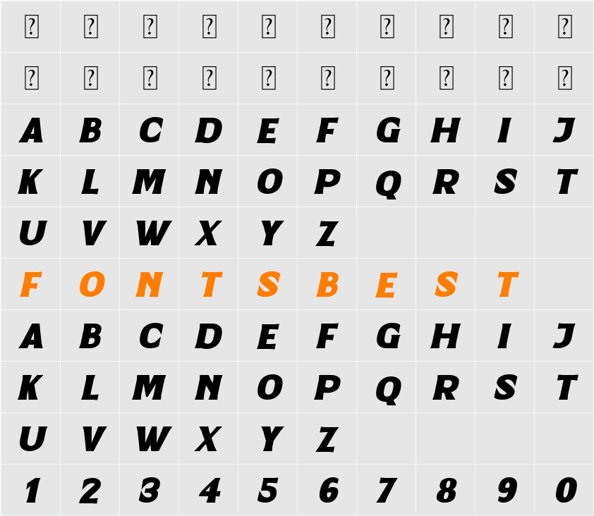 Goldener Character Map