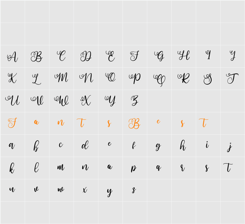 Angellina Character Map